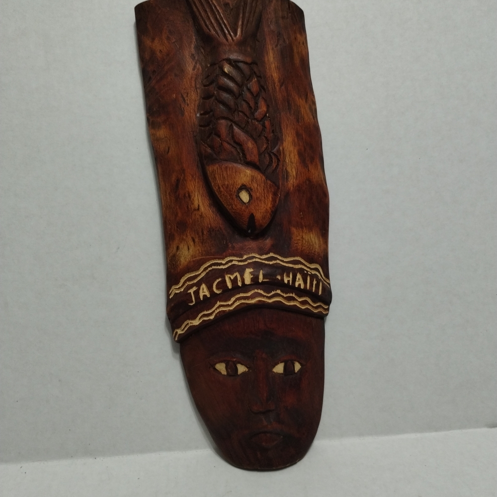 Othr Brown Wall Decor with Carved Design